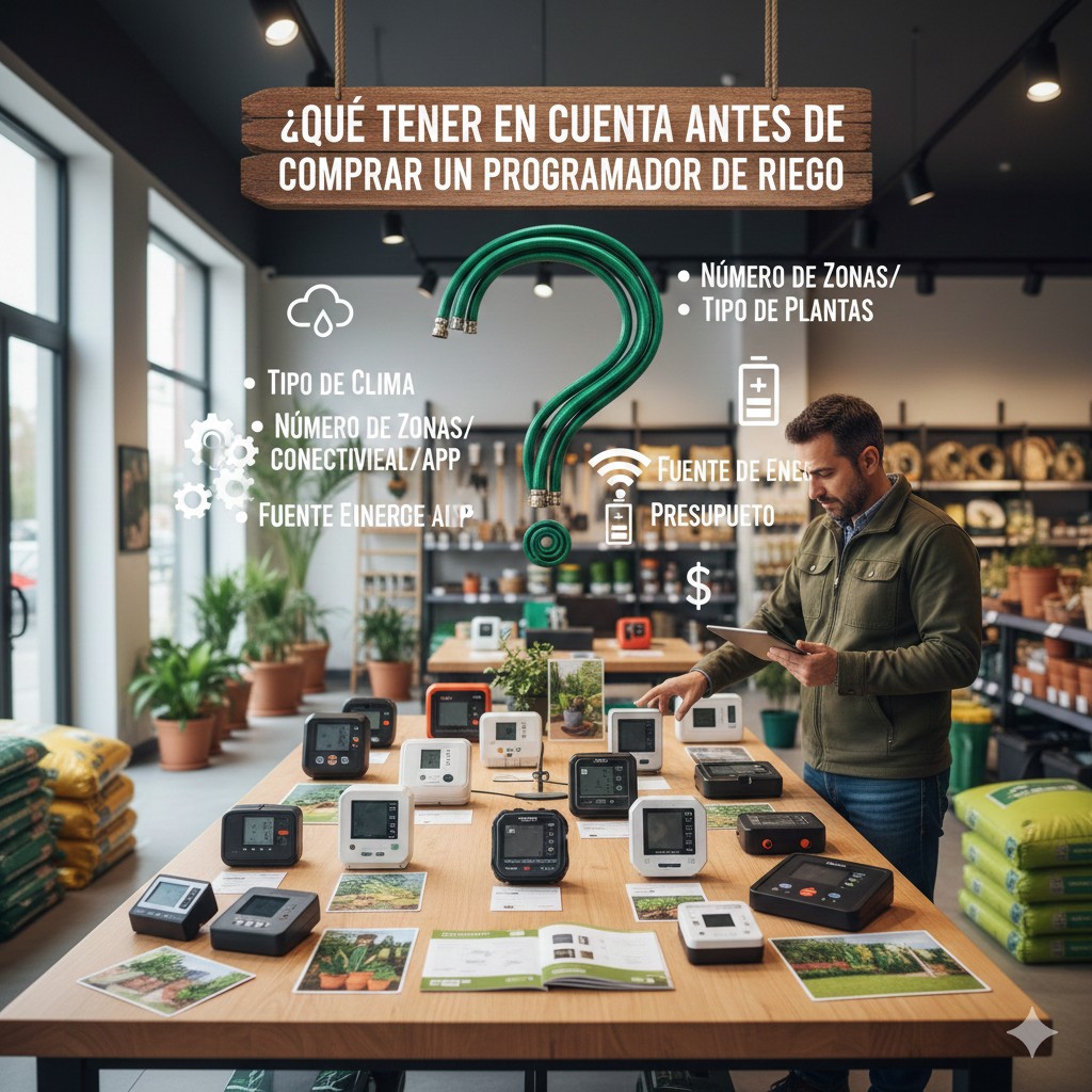 qué tener en cuenta antes de comprar un programador de riego